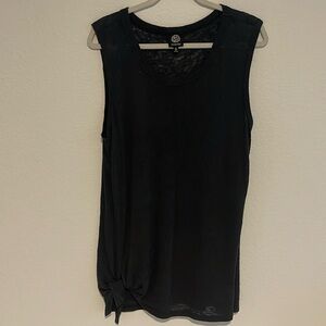 Bobeau - Black Knit Tank With Side Tie - Size XL